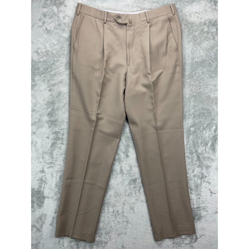 Keithmoor Mens Dress Pants‎ Trousers Size 36R (Real 38x35) Brown 100% Wool